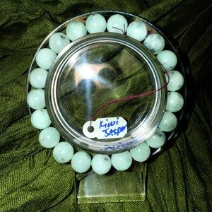 Kiwi Jasper Beaded Bracelet